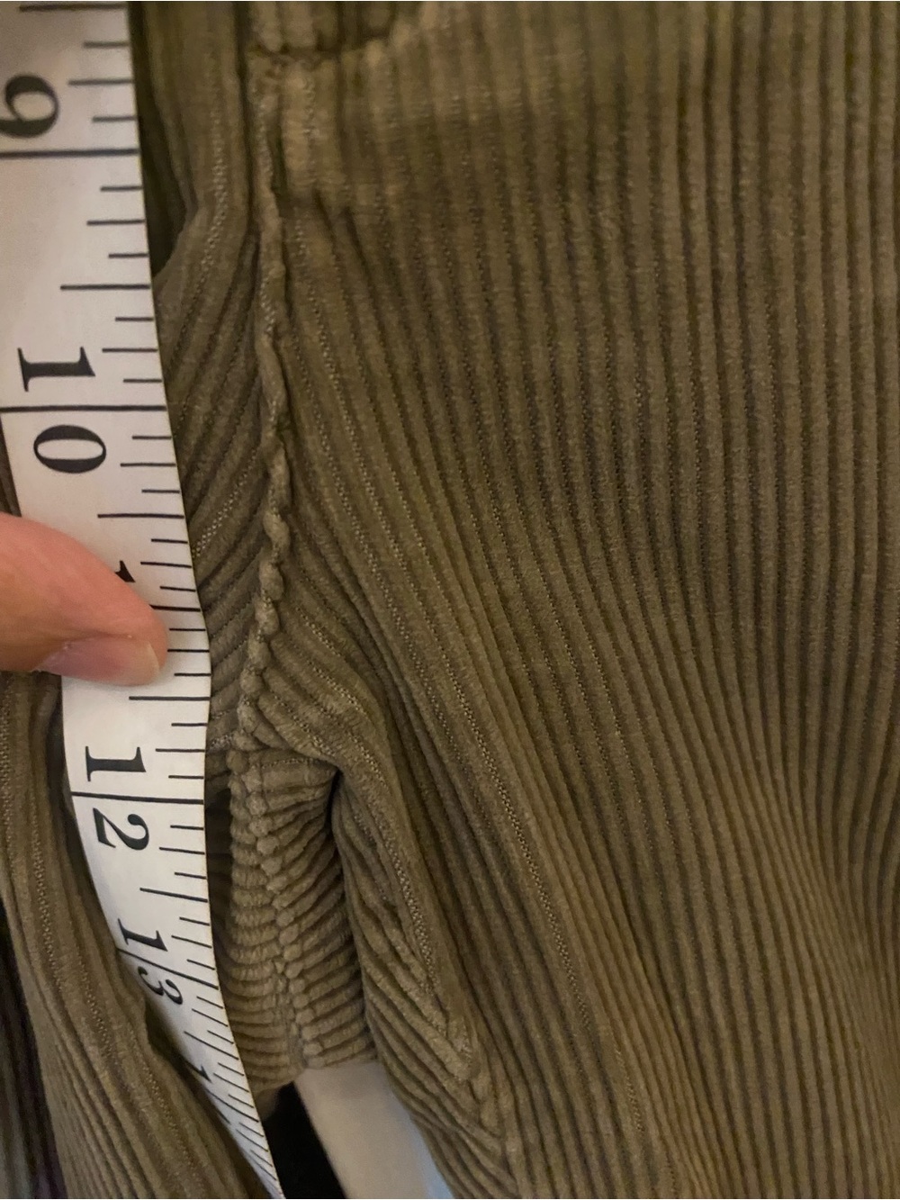 Polo Ralph Lauren Olive Green Corduroy Pleated Trousers Vtg Dbl Pleated 32 x 28 - Picture 9 of 10